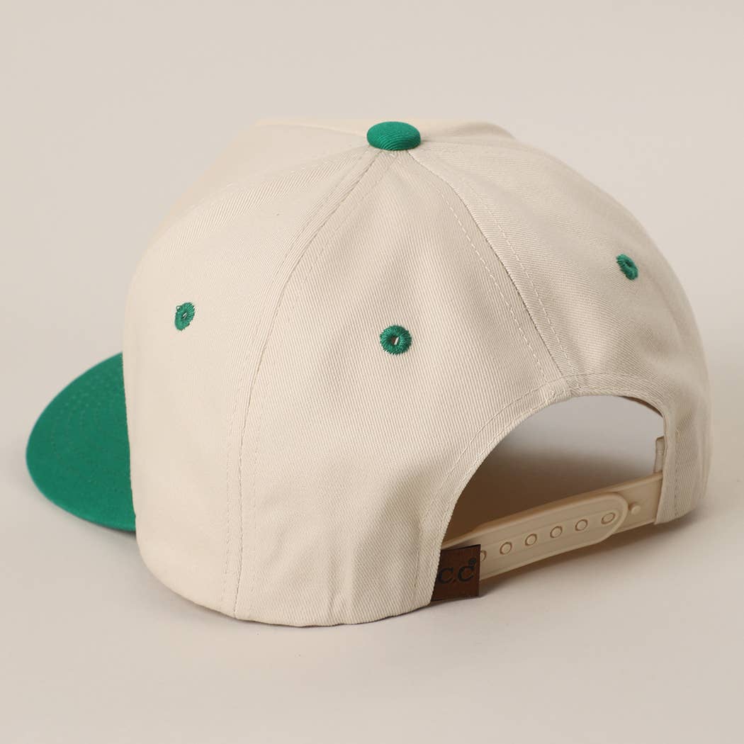 Margs Embroidered Canvas Two-Tone Trucker Hat