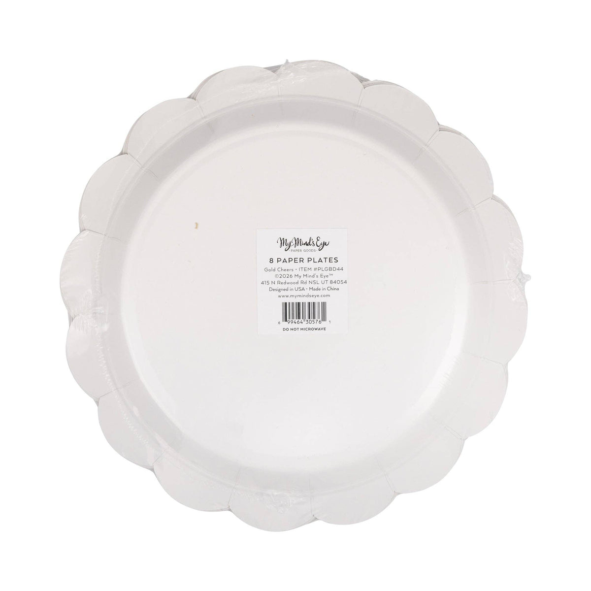 Gold Cheers Paper Plate