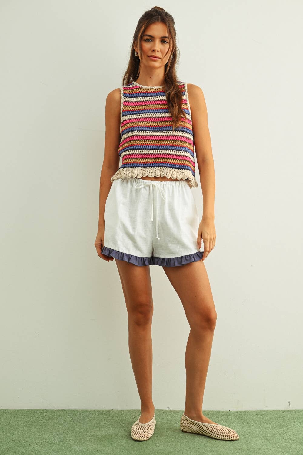 MIOU MUSE MULTI COLOR KNIT TOP