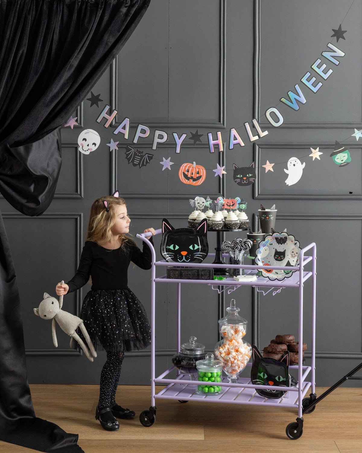 Happy Halloween Character Banner Set
