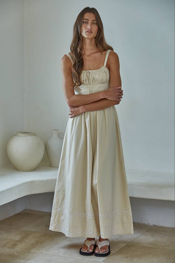 By Together Woven Cotton Maxi Dress