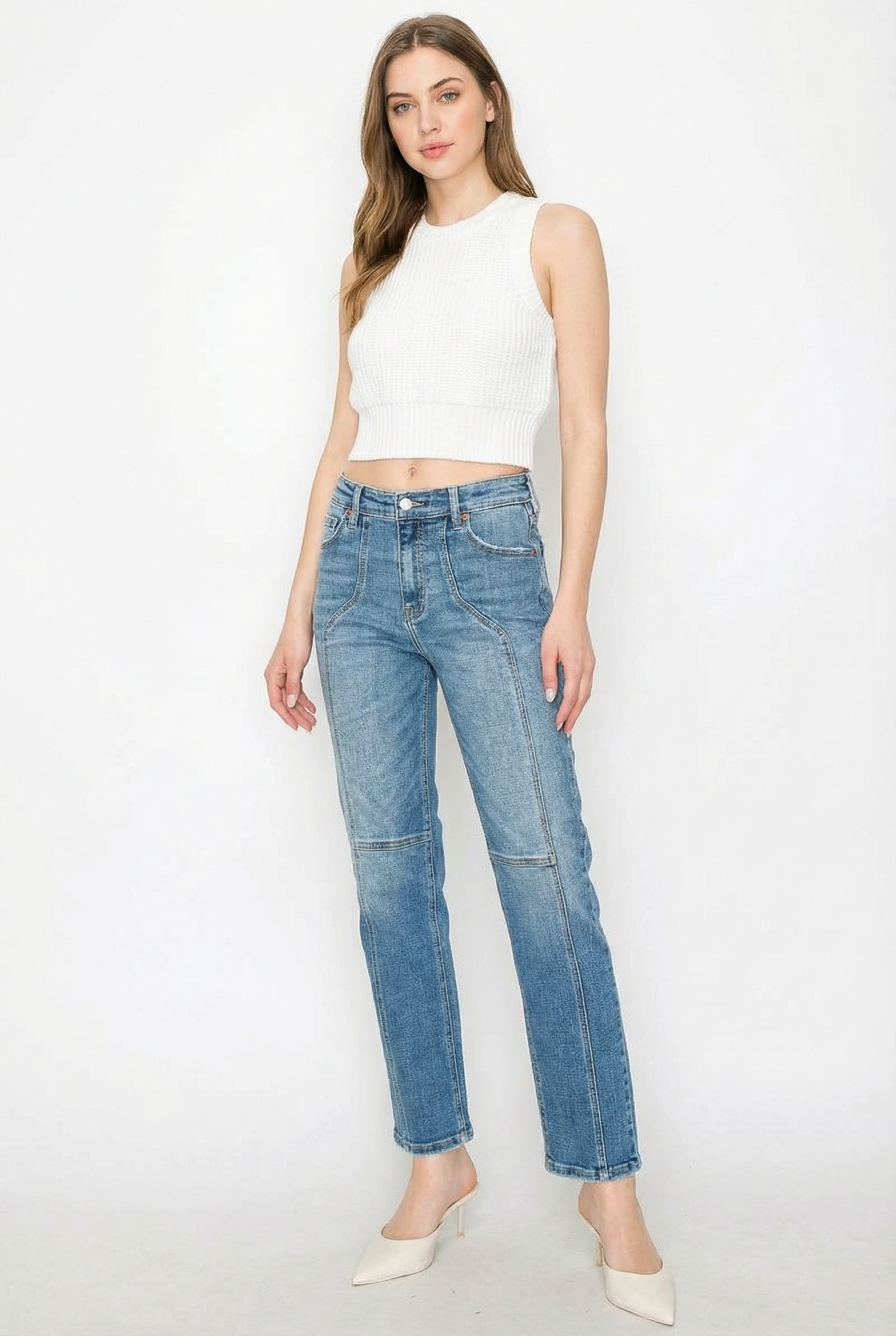 Artemis Vintage High Rise Straight Leg Jeans