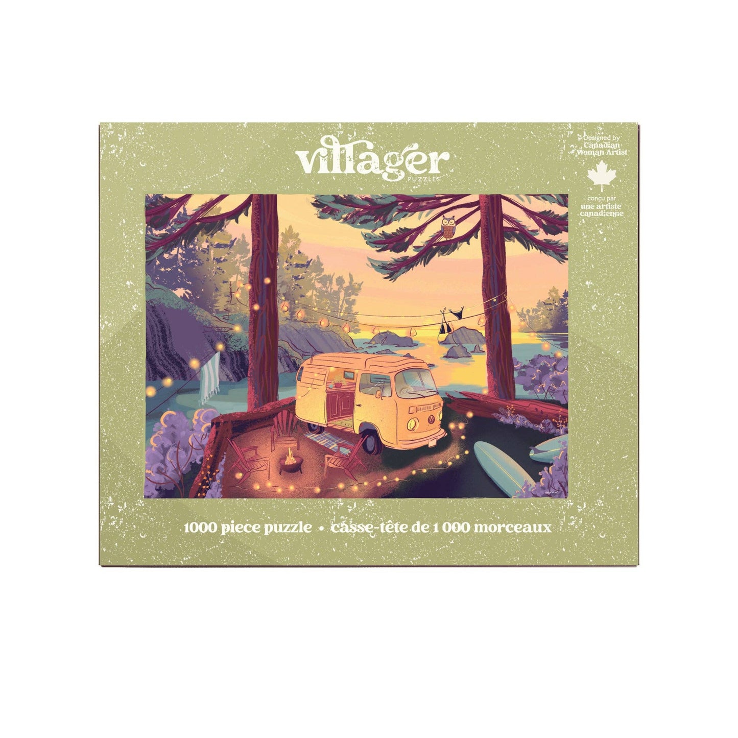 Villager Puzzle Twilight Campsite | 1000-Piece Puzzle | Designed in Canada