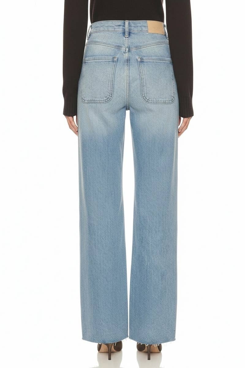 HIGH RISE FRONT POCKET FLARE JEANS