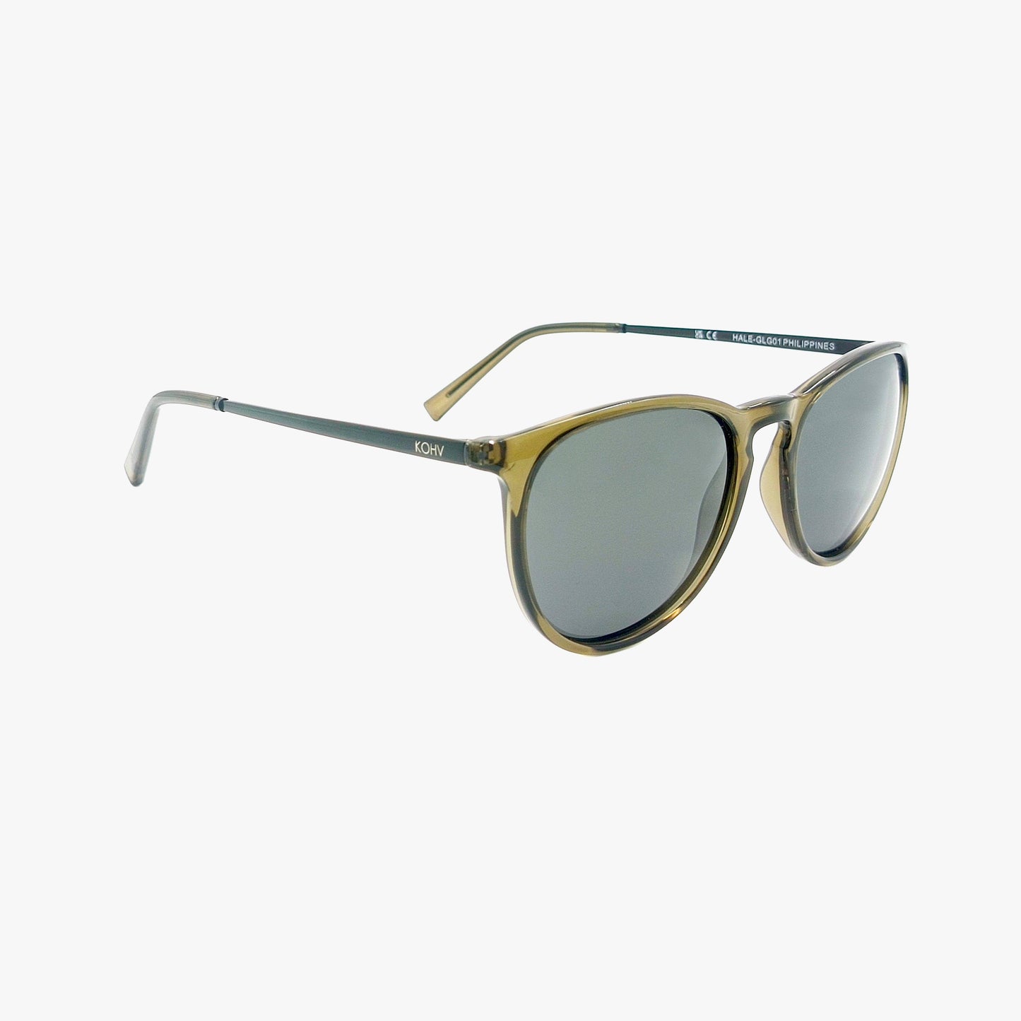HALE OLIVE Polarized Round Sunglasses