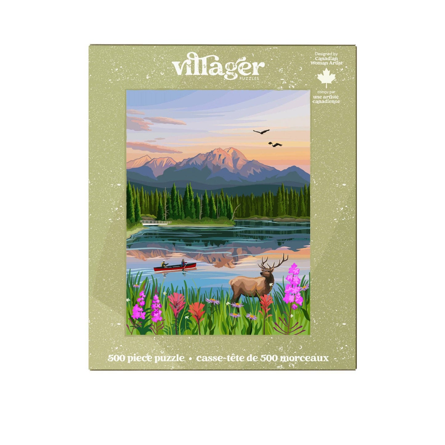 Villager Puzzle Jasper Flowers | 500-Piece Puzzle | Designed in Canada