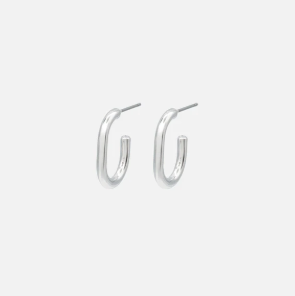 Bizou Small silver hoop earrings