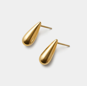 BIzou Gold-plated stainless steel drop earrings
