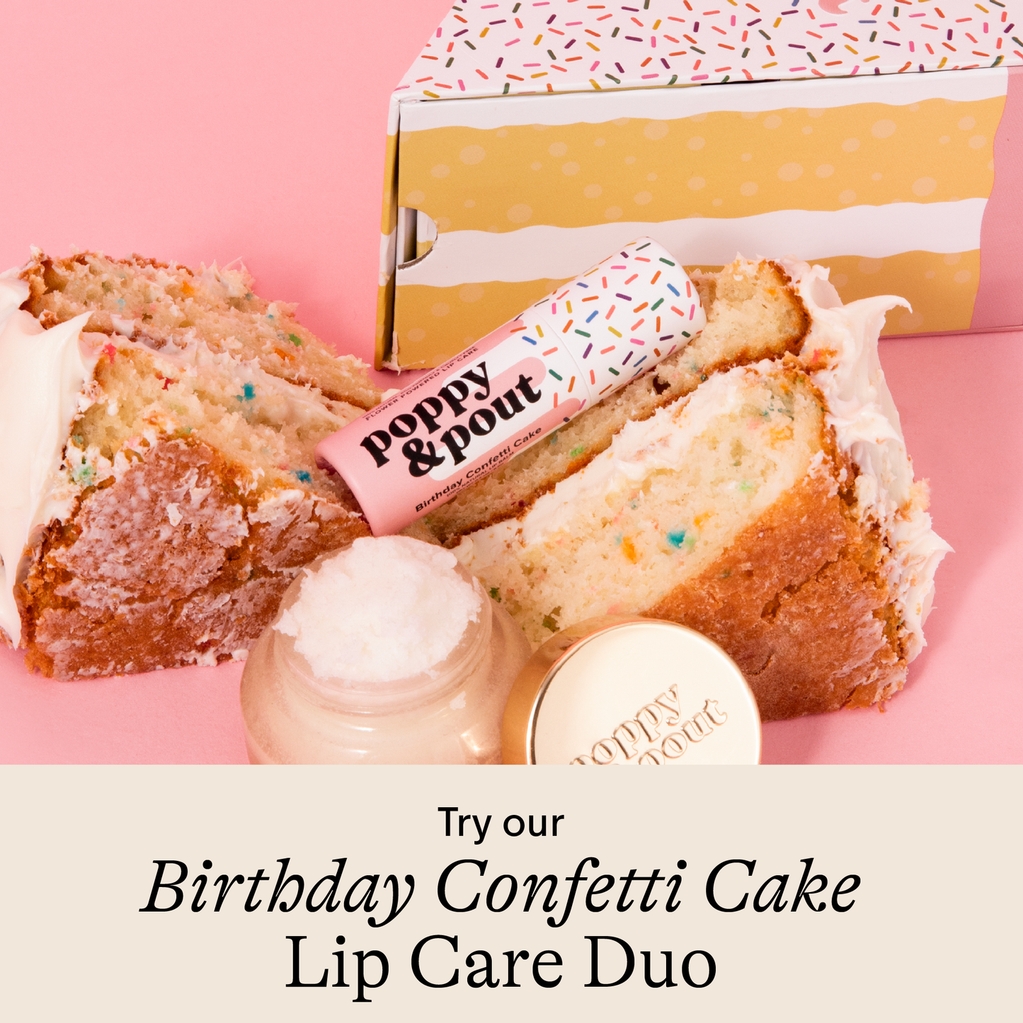 Poppy and Pout - Birthday Confetti Cake
