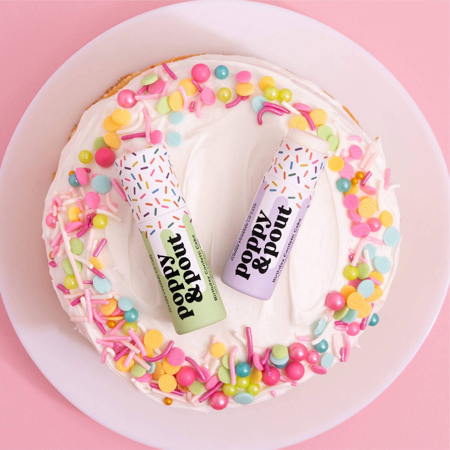 Poppy & Pout Birthday Confetti Cake Lip Balm