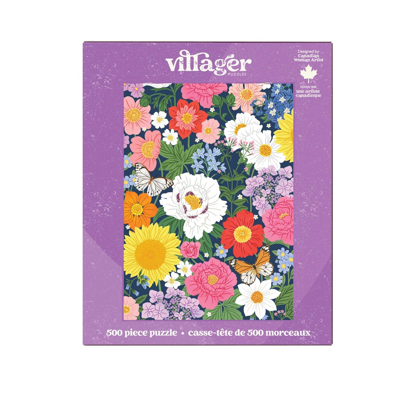 Villager Puzzle Midnight Blooms | 500-Piece Puzzle | Designed in Canada