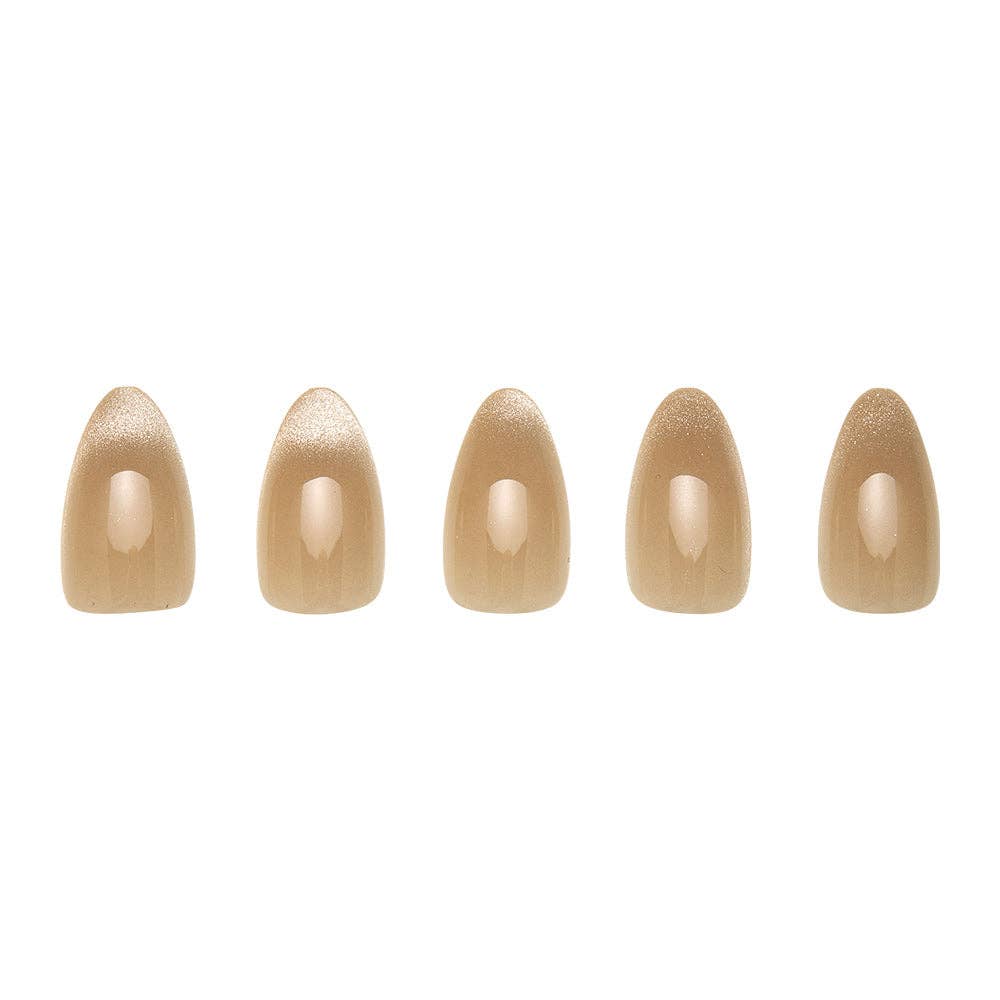 Honey Bun Press-On Nails| Multidimensional Velvet Finish