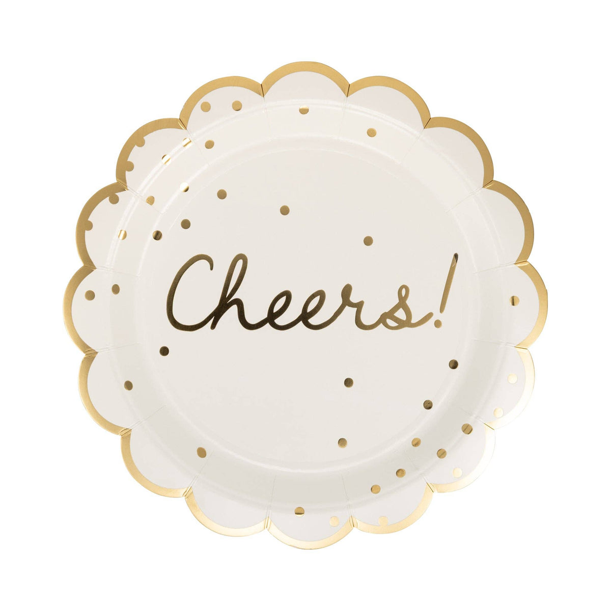 Gold Cheers Paper Plate