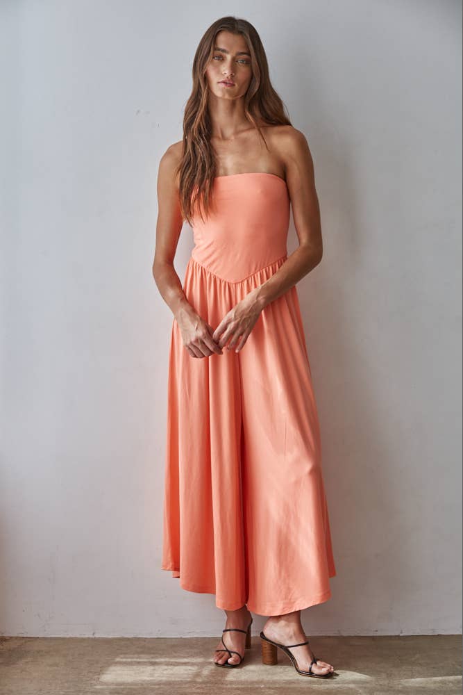 By Together Knit Spandex Tube Strapless Jumpsuit