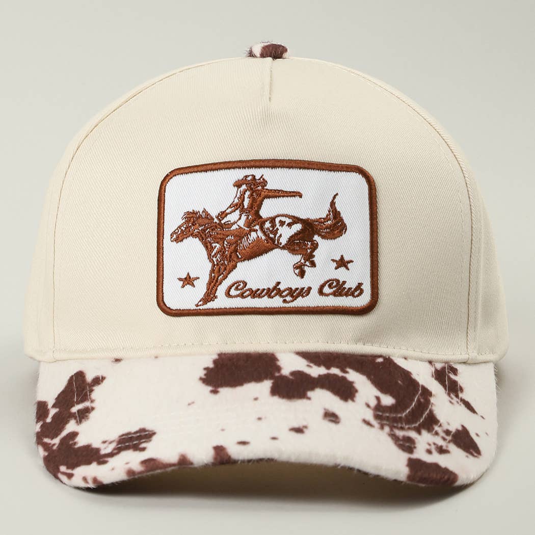 Cowboy Club Animal Print Trucker Hat