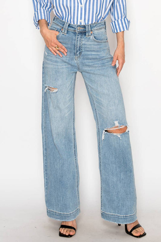 Artemis Vintage 90s Corset High Rise Wide Jeans
