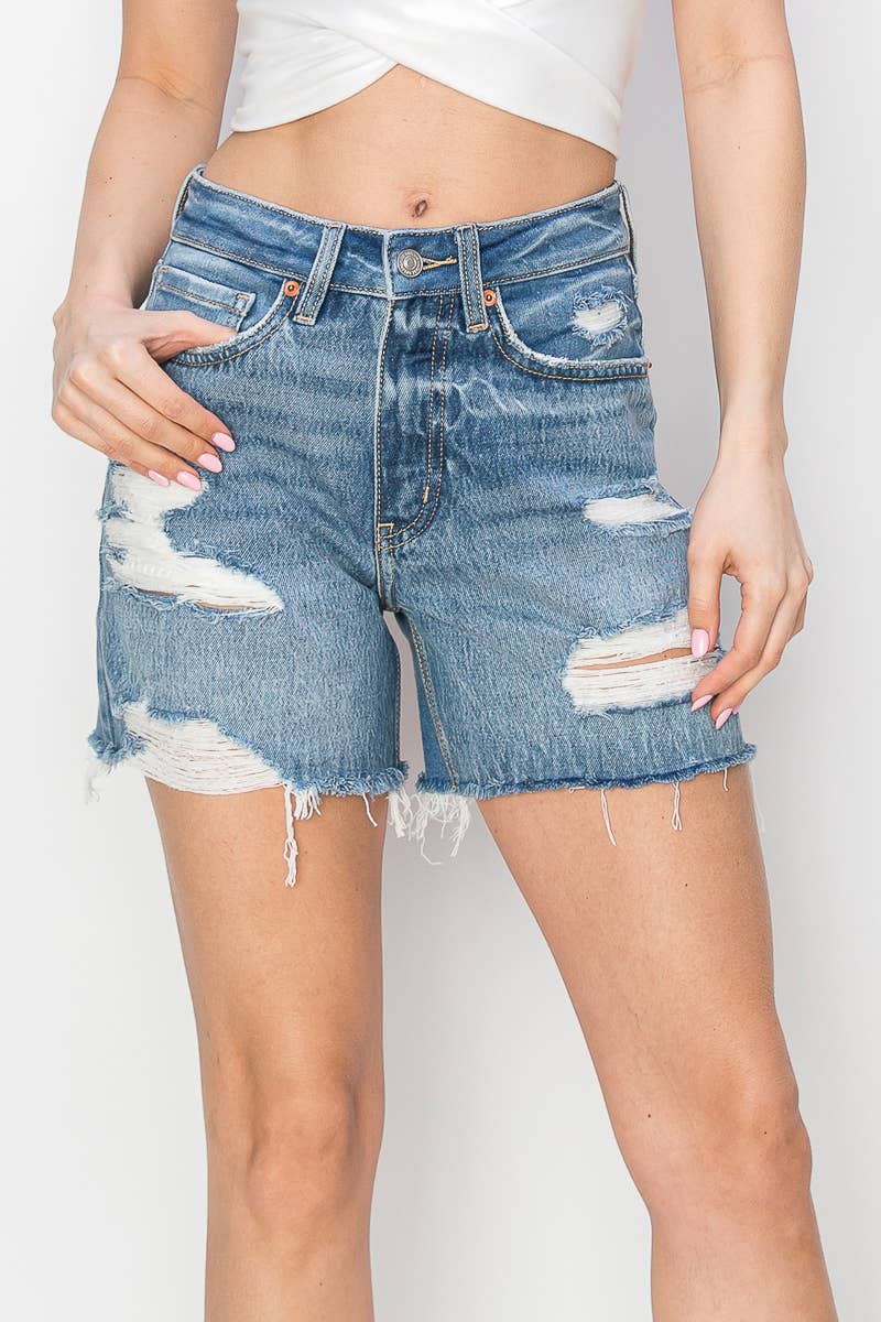 Artemis Vintage Hybride High Rise Midi Shorts