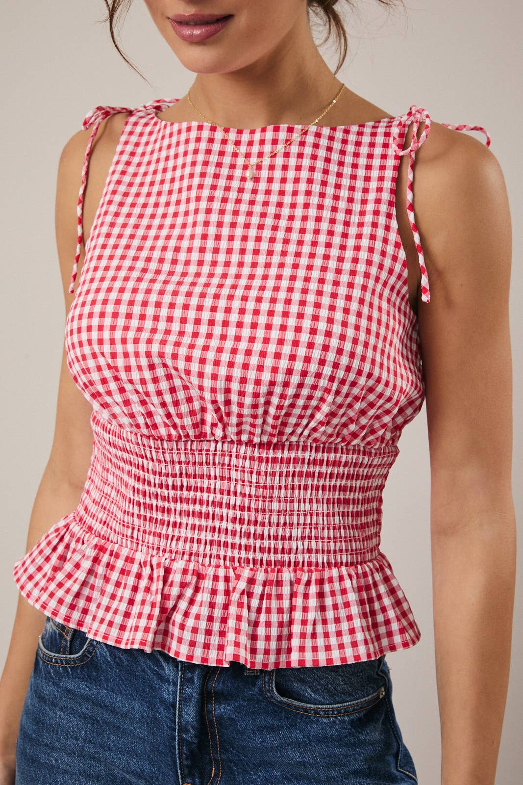 Sunday Edition Gingham Top