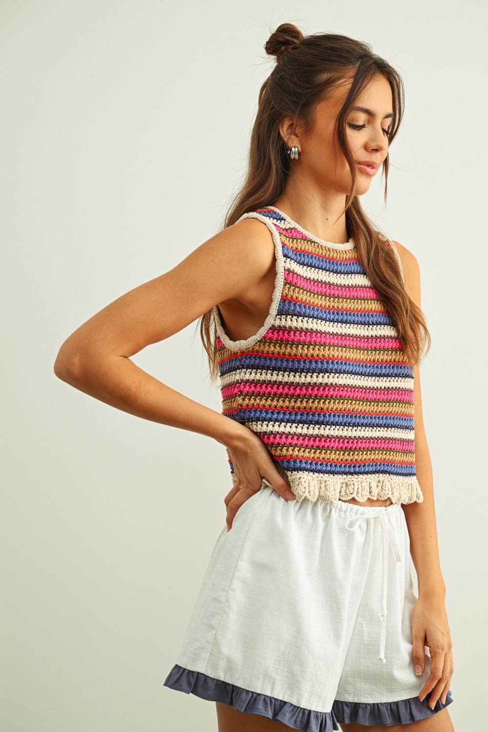 MIOU MUSE MULTI COLOR KNIT TOP