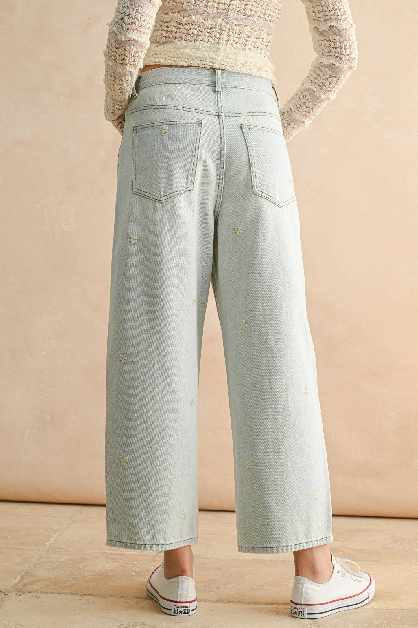 MIOU MUSE FLOWER EMBROIDERY PANT