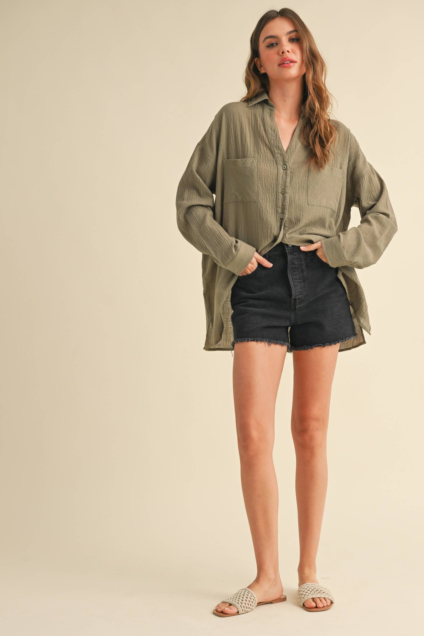 Miou Muse Cotton Button-down