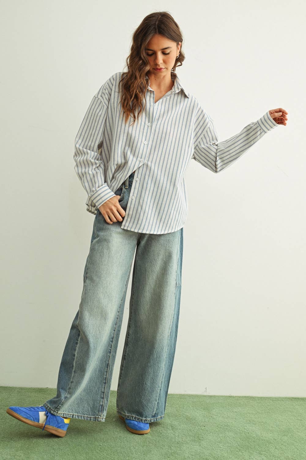 Miou Muse Mixed Denim Pant