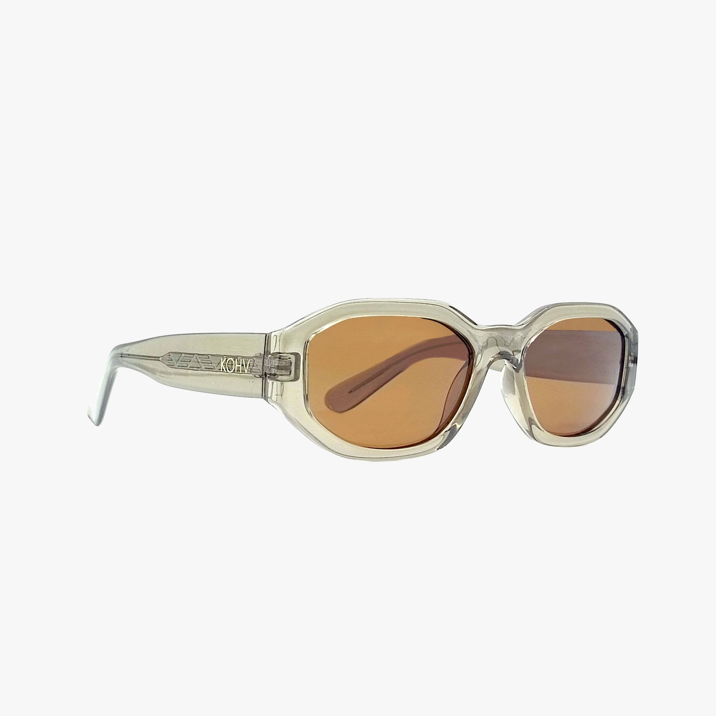 BEA CRYSTAL TAUPE Polarized Geometric Fashion Sunglasses