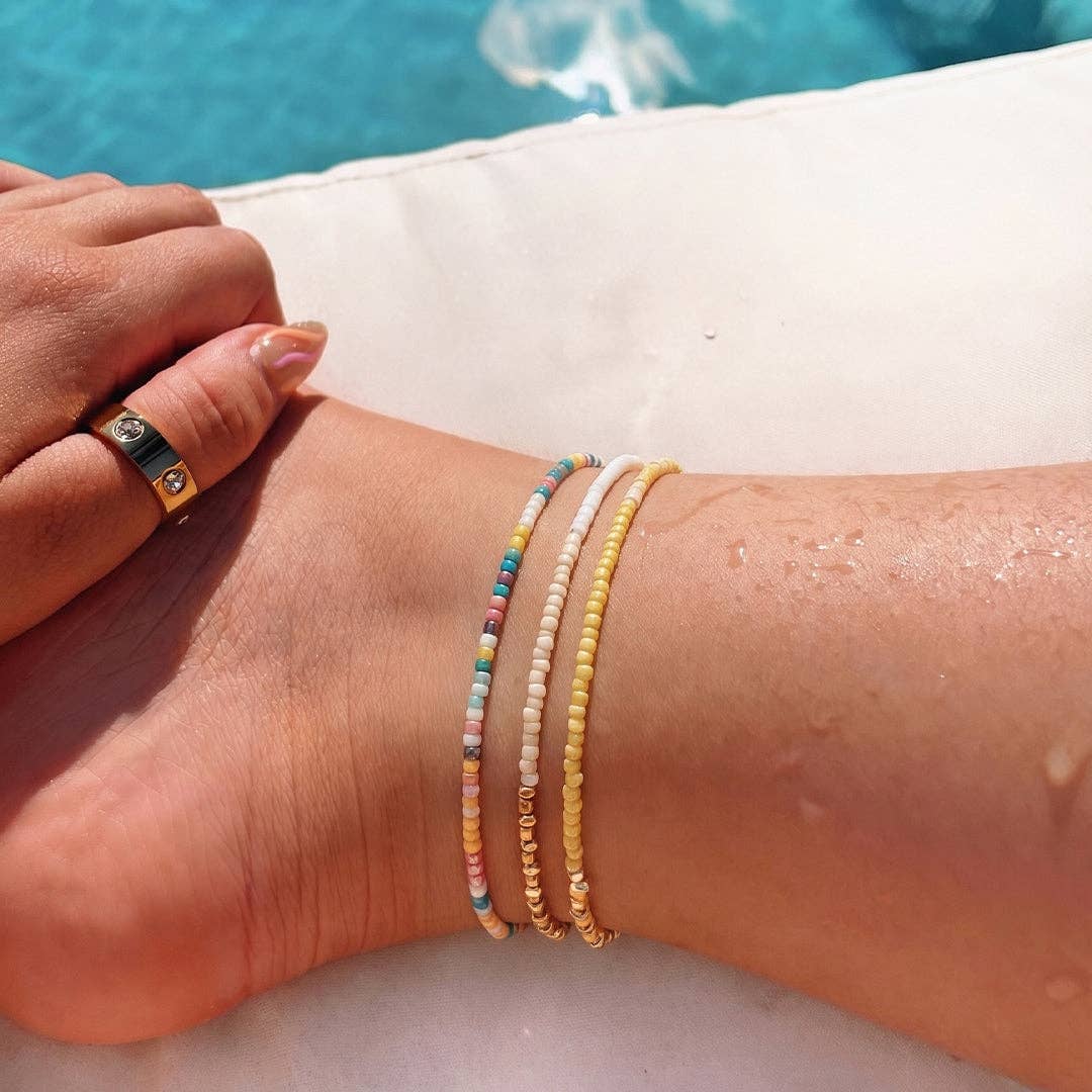 Dainty Seed Bead Anklet