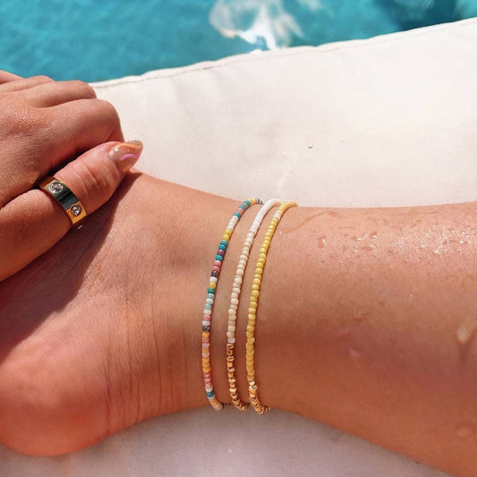 Dainty Seed Bead Anklet