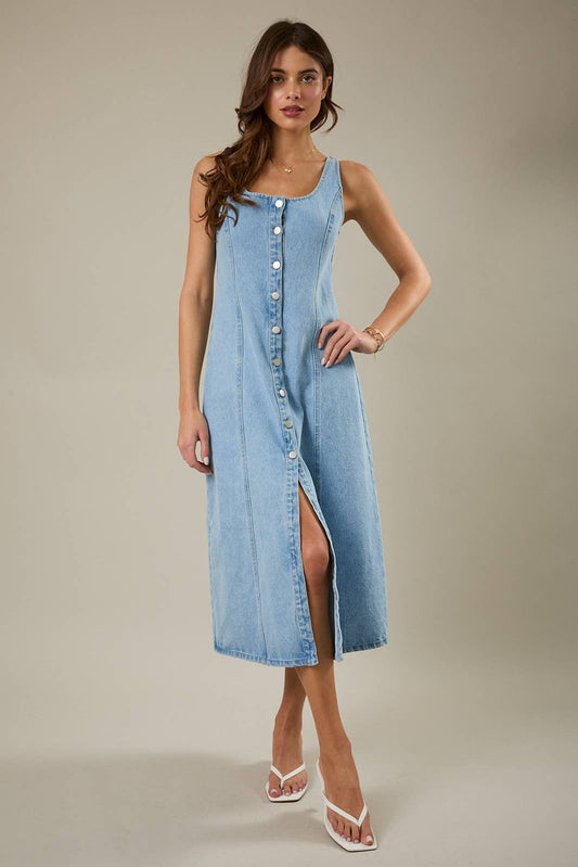 Sunday Edition Sleeveless Denim Dress