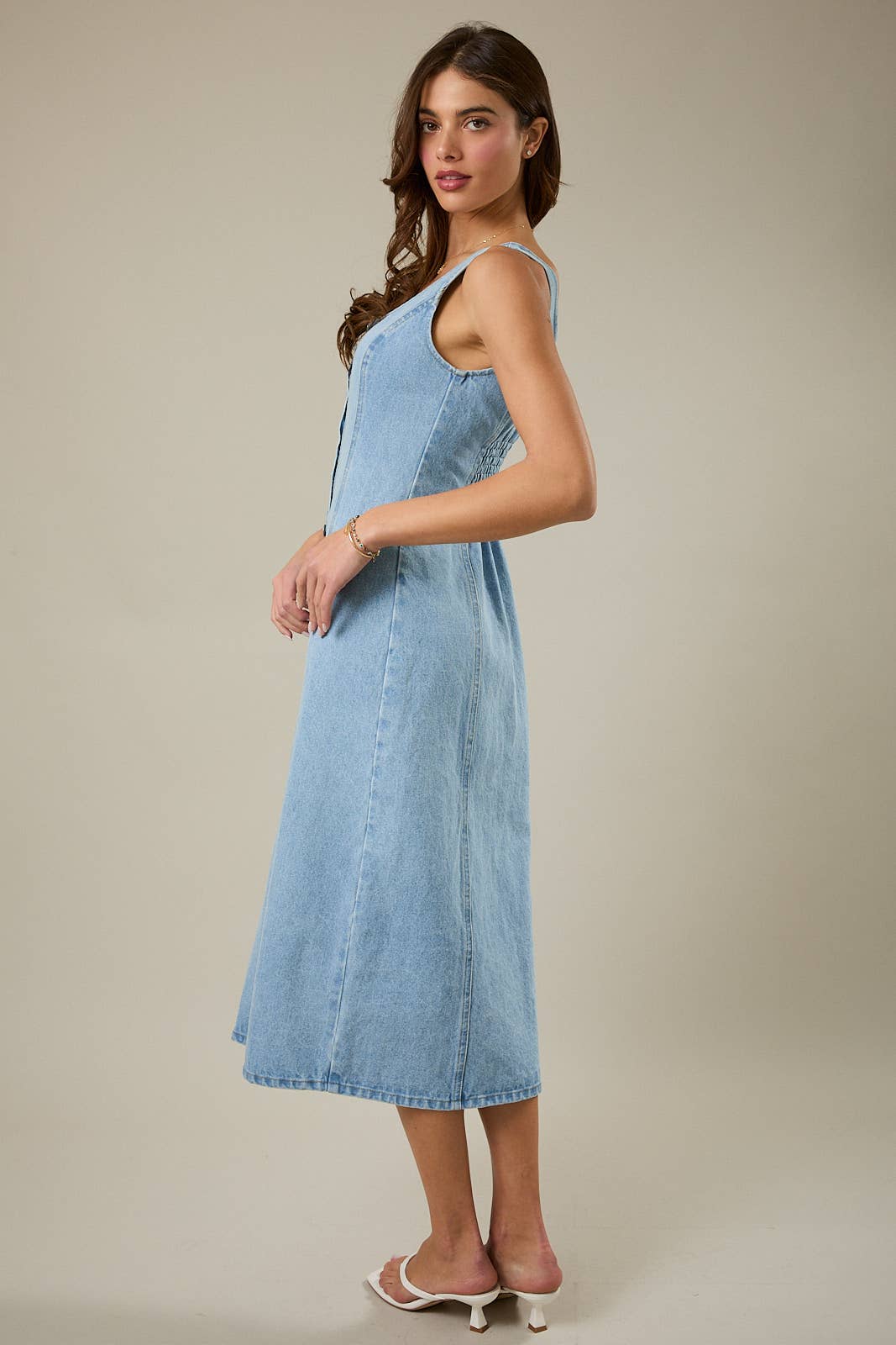 Sunday Edition Sleeveless Denim Dress