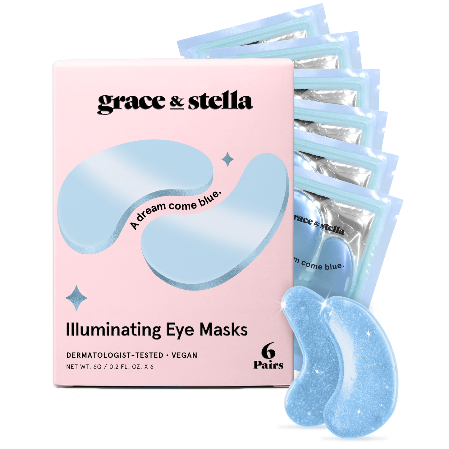 Blue Illuminating Under Eye Masks (1 pair)