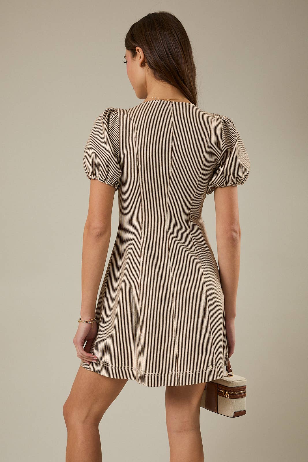 Sunday Edition Puff Sleeve Denim Mini Dress