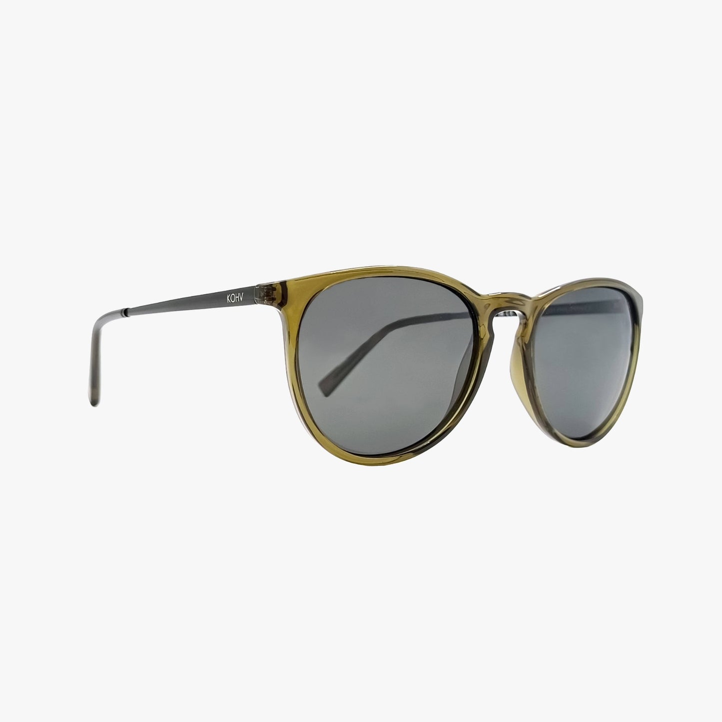 HALE OLIVE Polarized Round Sunglasses