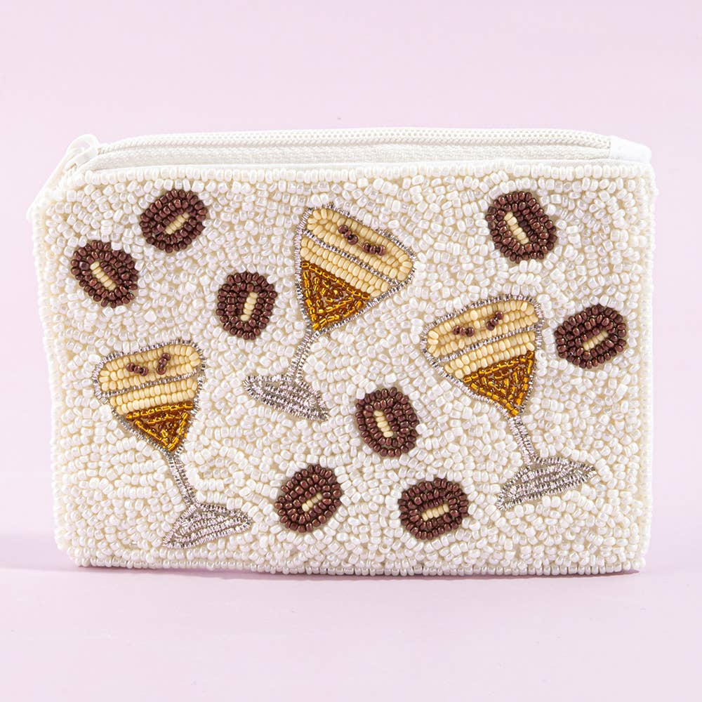 Beaded Espresso Martini Coin Pouch