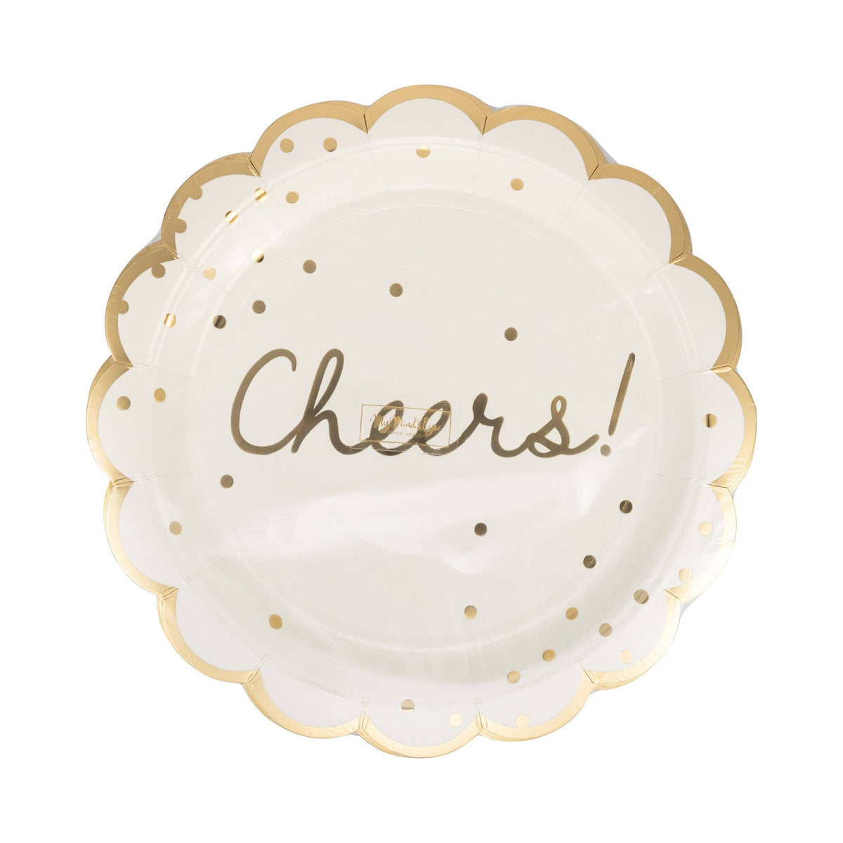 Gold Cheers Paper Plate