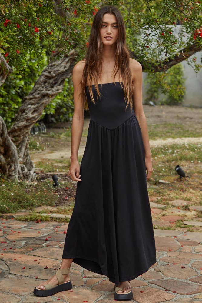 By Together Knit Spandex Tube Strapless Jumpsuit