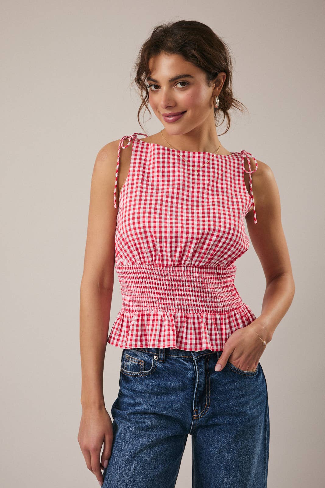 Sunday Edition Gingham Top