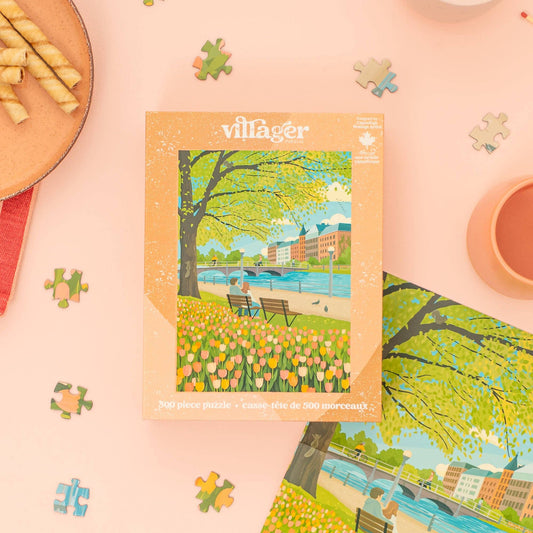 Villager Puzzle Tulip Season | 500-Piece Puzzle | Designed in Canada