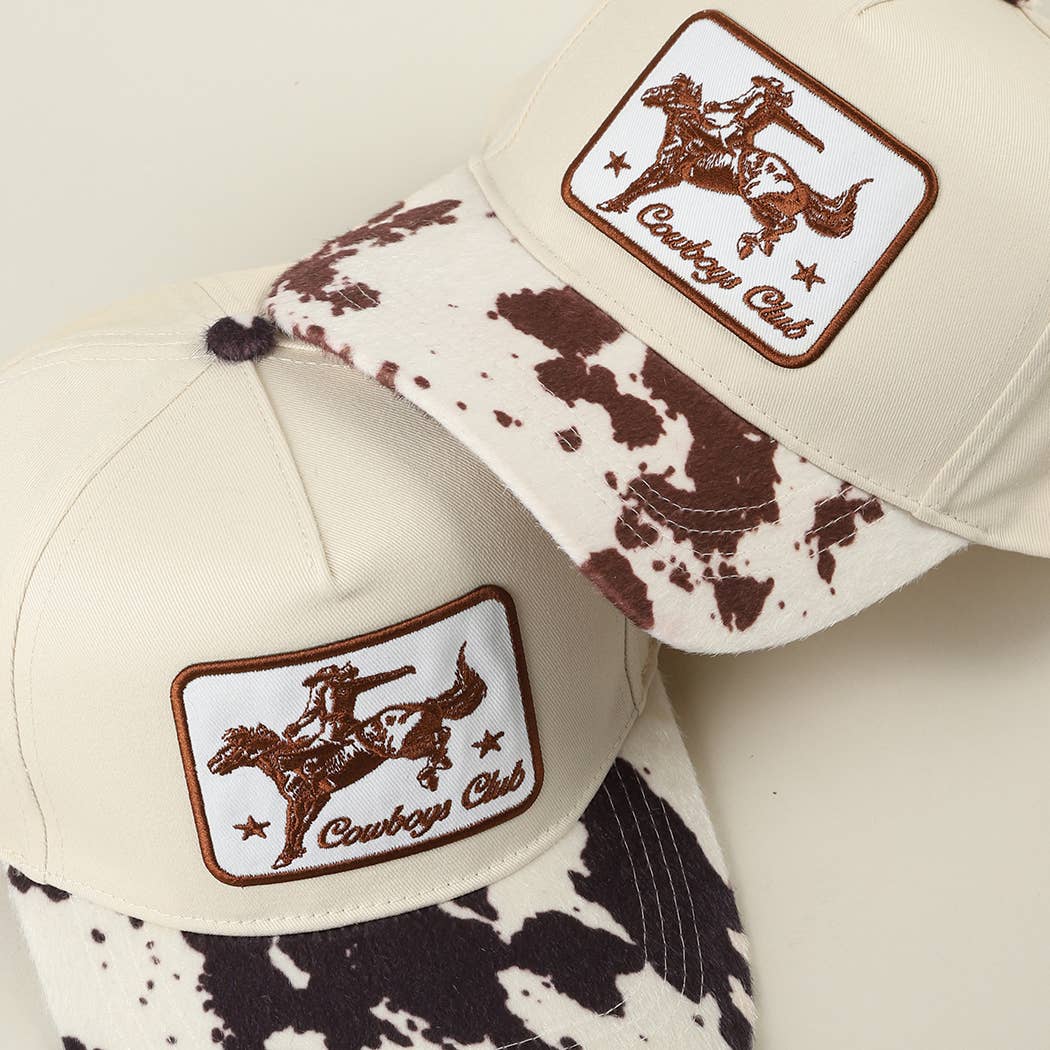 Cowboy Club Animal Print Trucker Hat