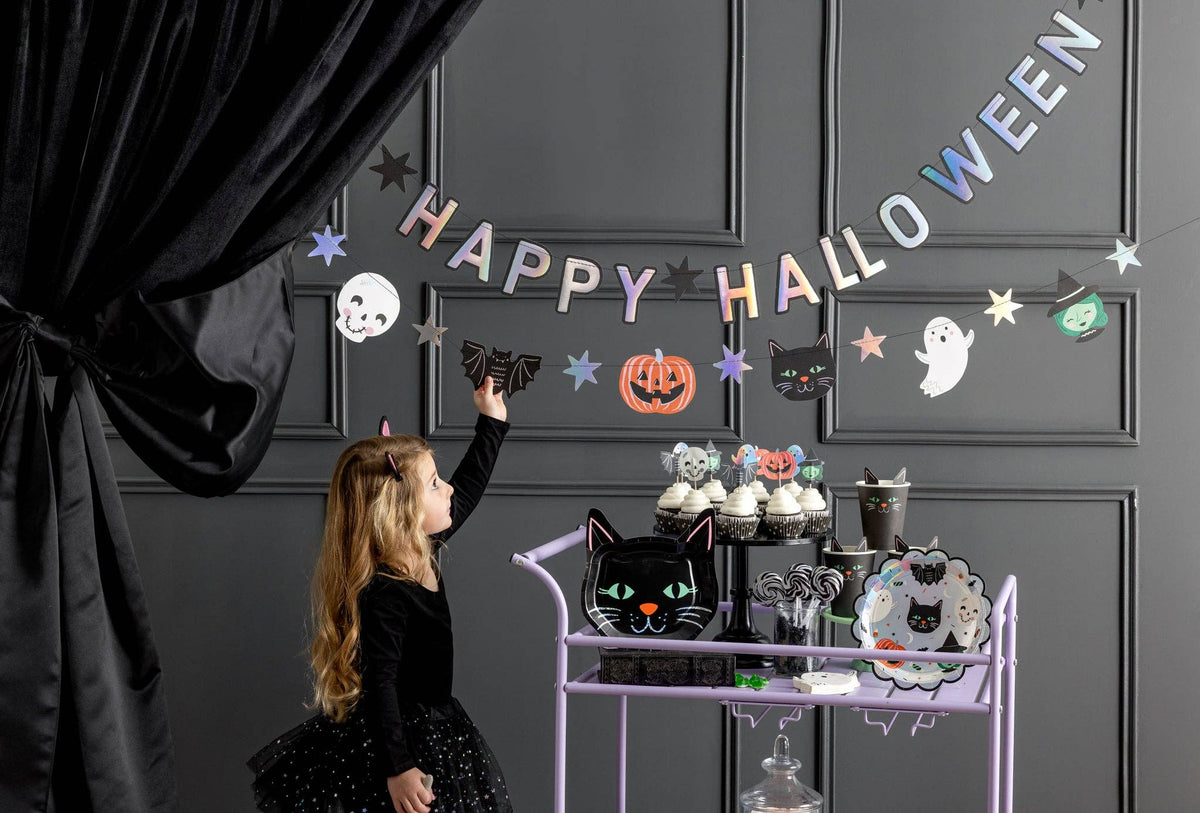 Happy Halloween Character Banner Set