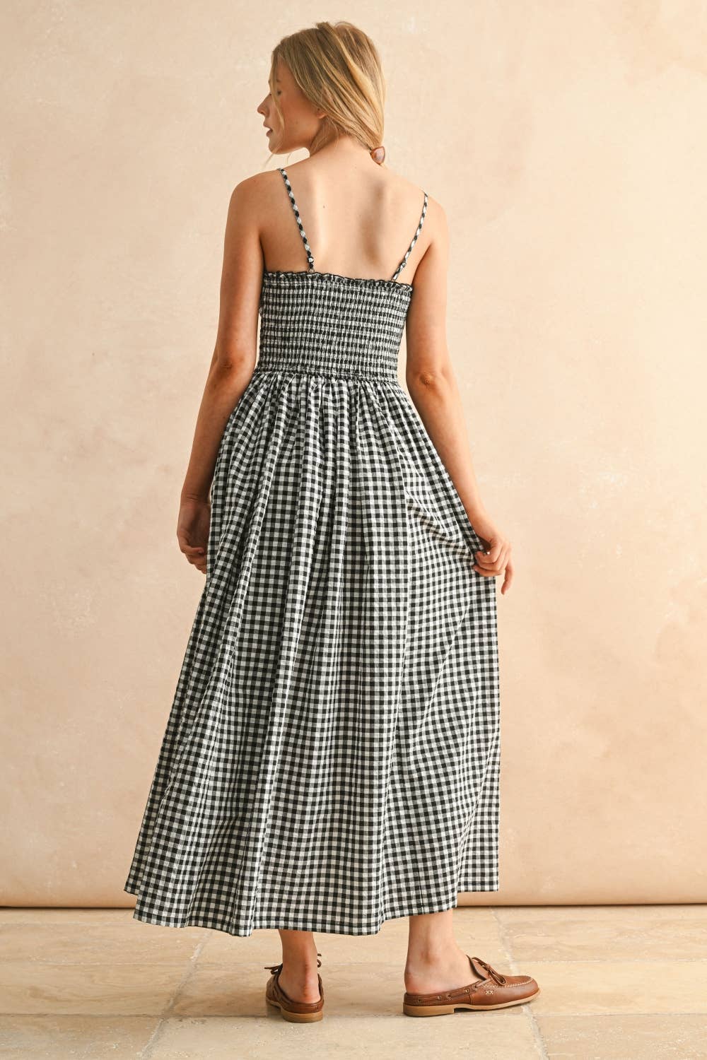 MIOU MUSE GINGHAM MAXI