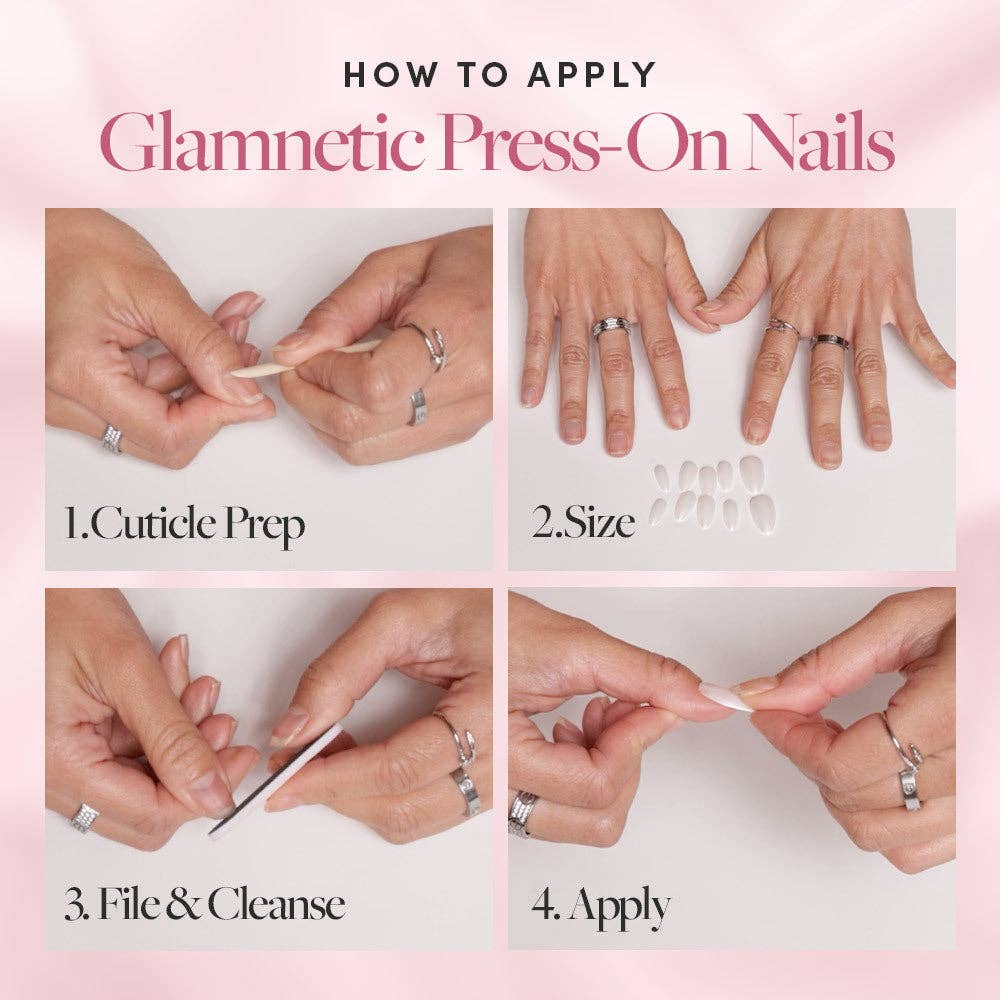 White Swan Press-On Nails | Short Oval Solid Holiday Nails