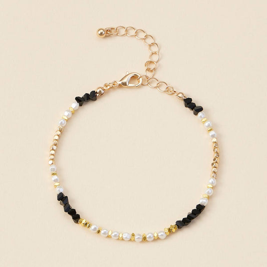 Pearl & Glass Beaded Anklet