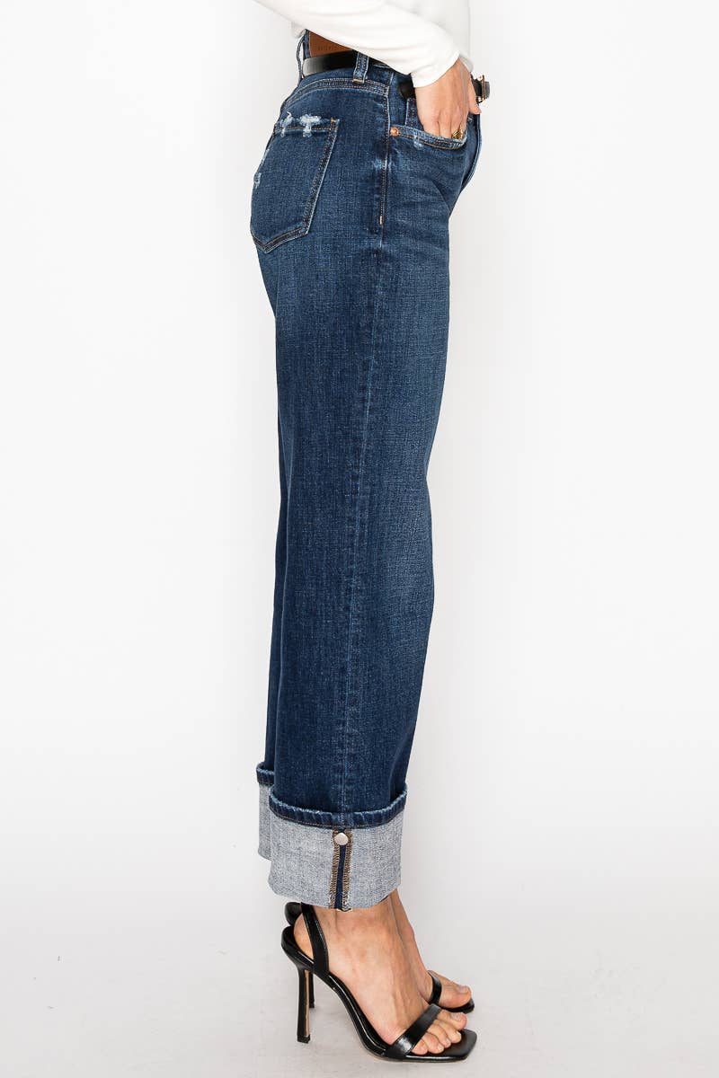 HIGH RISE RELAXED STRAIGHT LEG JEANS