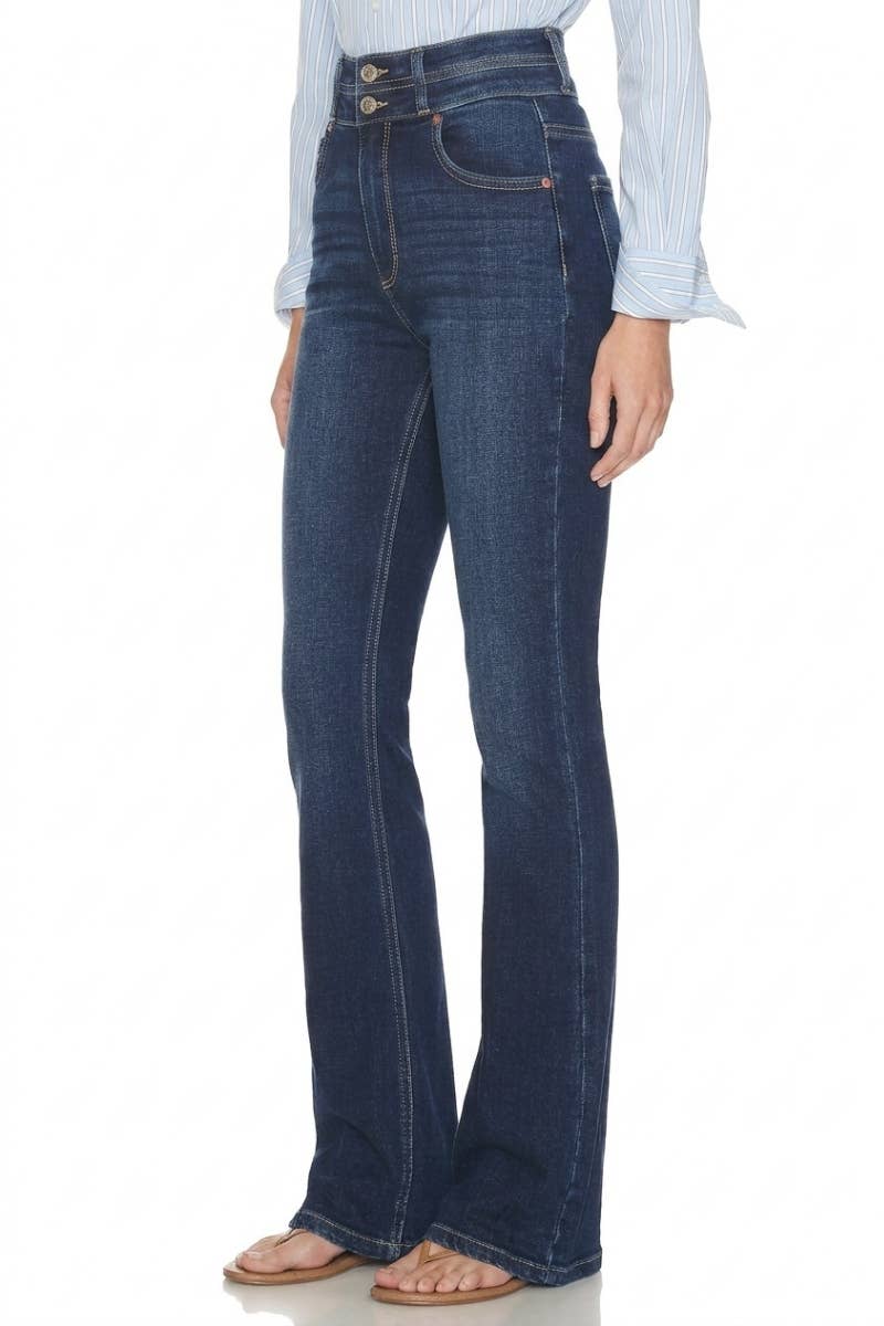 HIGH RISE DOUBLE WAIST BOOTCUT JEANS