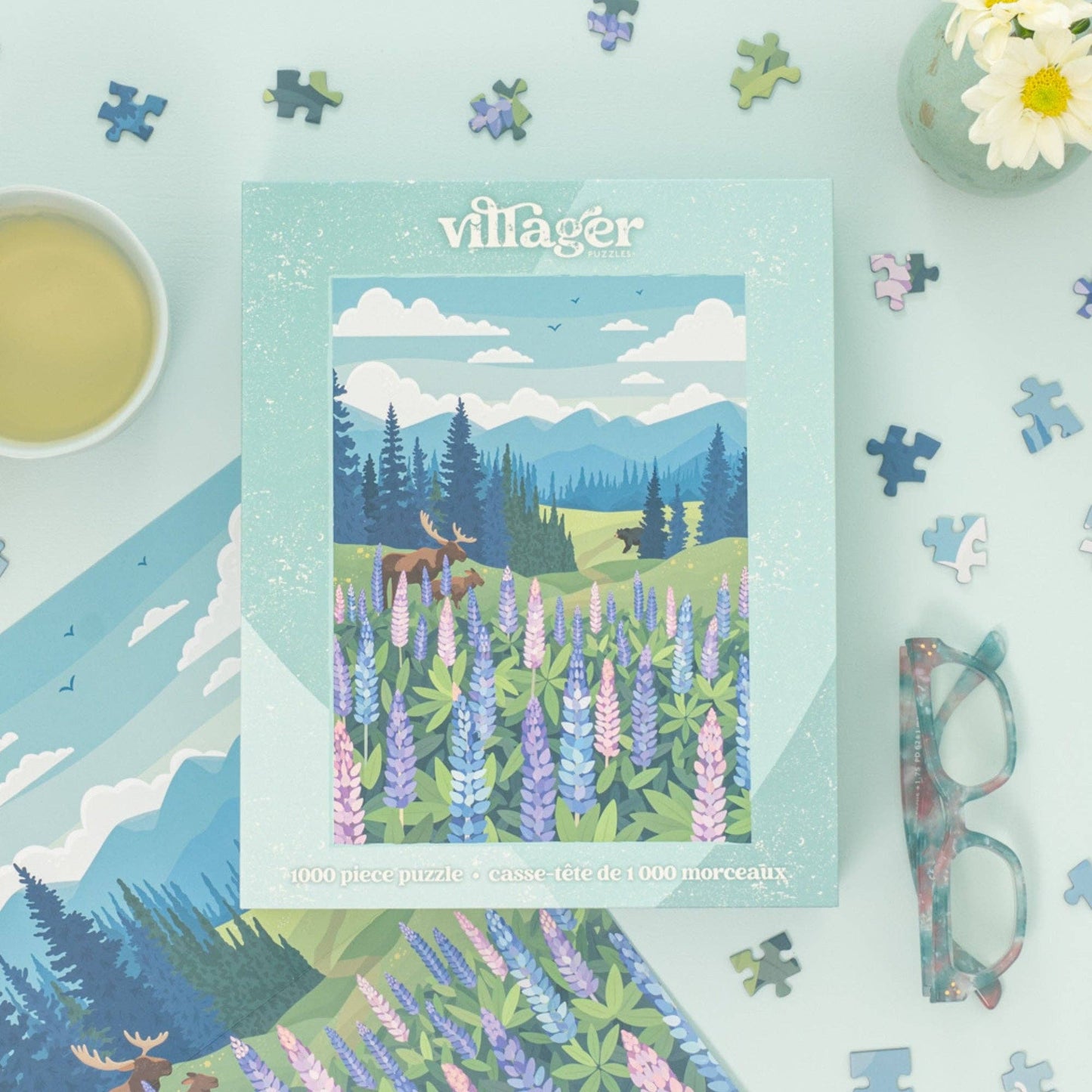 Villager Puzzle Lupines Meadow | 1000-Piece Puzzle | Designed in Canada