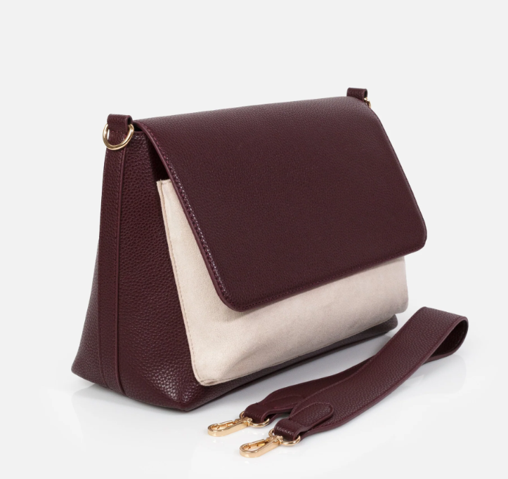 Bizou Two-Toned Suede Clutch