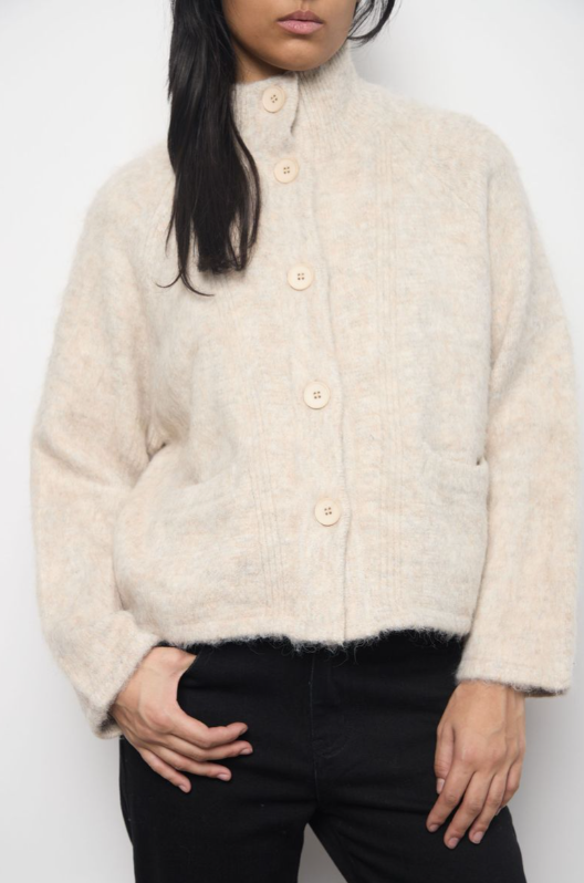 Kuwalla Funnel Alpaca Cardigan