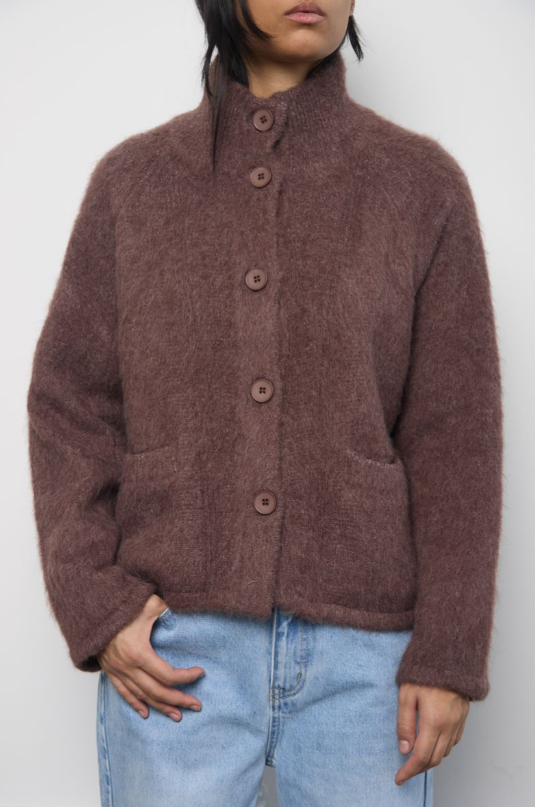 Kuwalla Funnel Alpaca Cardigan